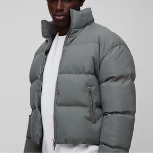 Fashion Bug Men's Charcoal Puffer Jacket